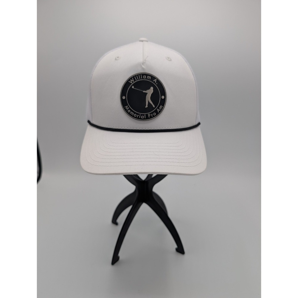 Golf Memorial Pro Am Black Patch on  Richardson 112FPR Trucker Hat Snapback Cap